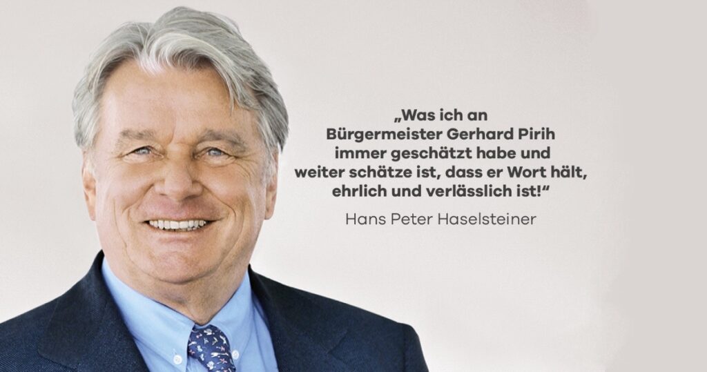 Hans Peter Haselsteiner &uuml;ber B&uuml;rgermeister Gerhard Pirih