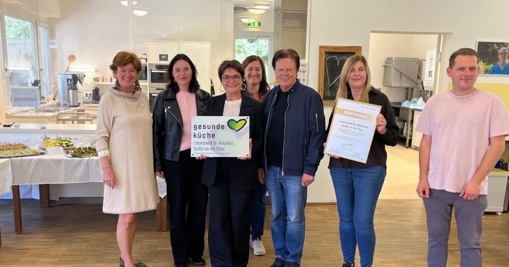 67. Gütesiegel „Gesunde Küche“ für Lebenswelt St. Antonius in Spittal